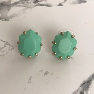 Kendra Scott Mint Green and Gold Stud Earrings